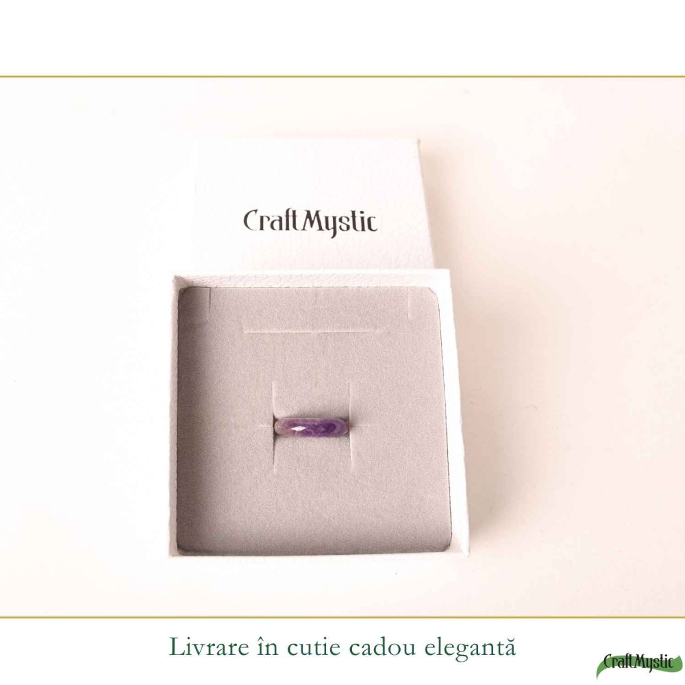 Inel cu Ametist Natural turnat – Calm Interior si Claritate Mentala [6]