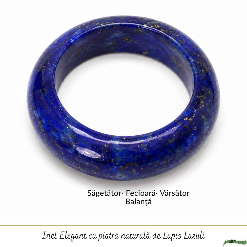 Inel cu Lapis Lazuli Natural turnat – Claritate Mentala si Comunicare Autentica [5]