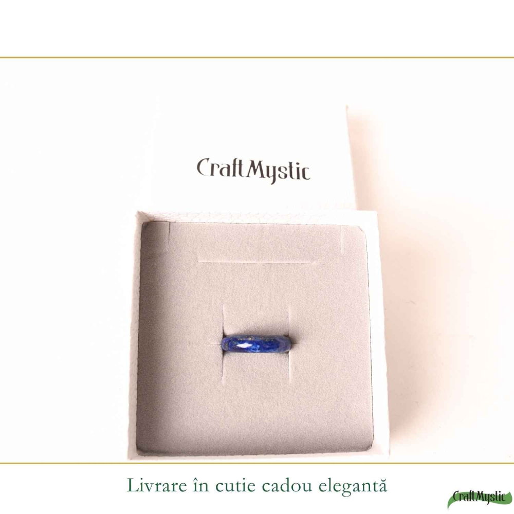 Inel cu Lapis Lazuli Natural turnat – Claritate Mentala si Comunicare Autentica [6]