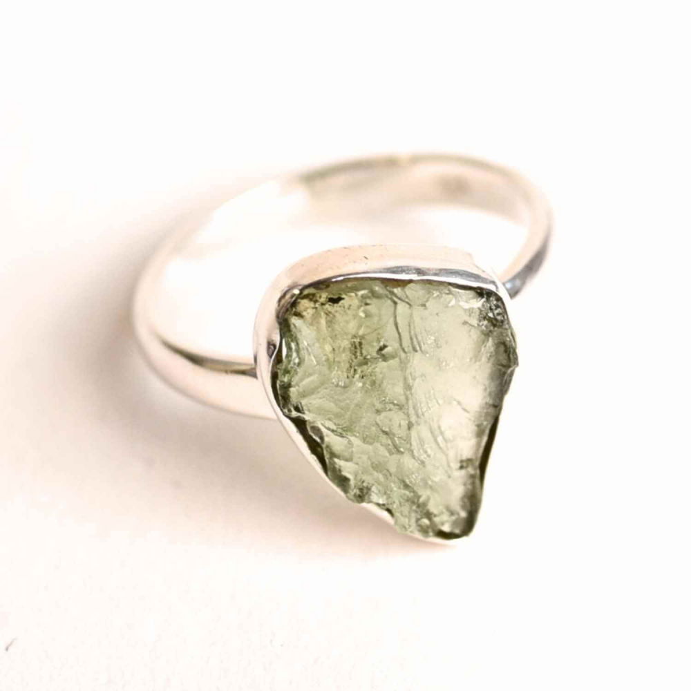 Inel cu Moldavit natural si montura argint 925– Claritate mentala si putere personala [1]