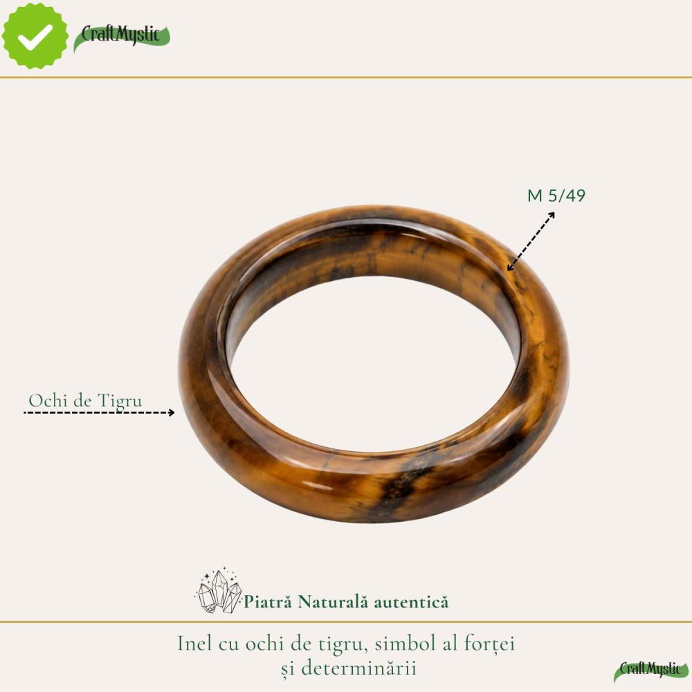 Inel cu Ochi de Tigru Natural turnat – Curaj, Incredere si Energie Pozitiva [4]