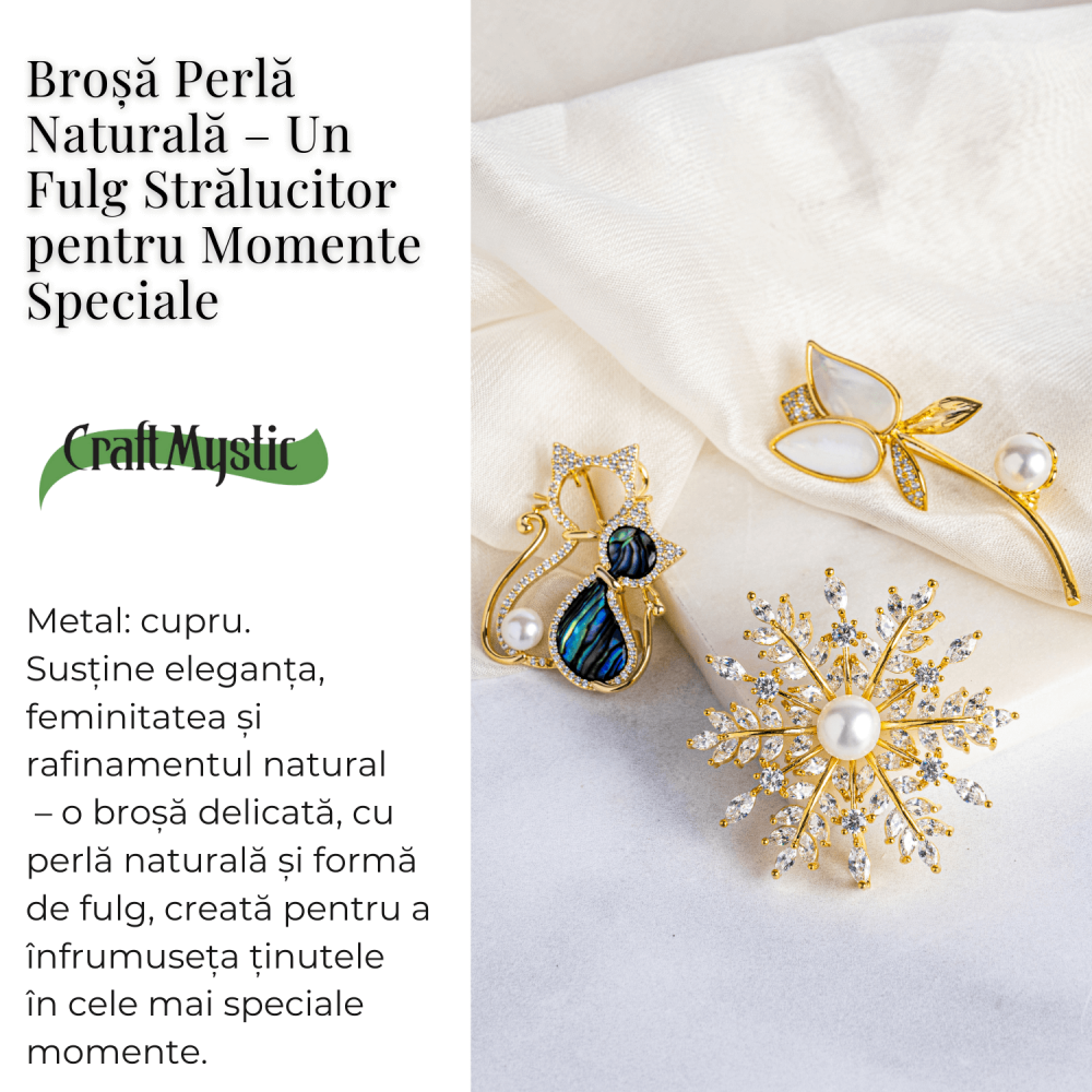 Brosa perla naturala – Un fulg stralucitor pentru momente speciale [7]