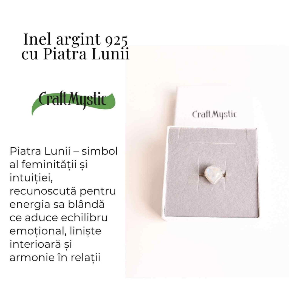 Inel din Argint 925 cu Piatra Lunii – Echilibru Emotional si Intuitie Amplificata [3]
