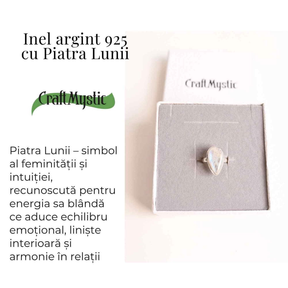 Inel cu Piatra Lunii si montura din Argint 925 – Intuitie Sporita si Echilibru Emotional [3]