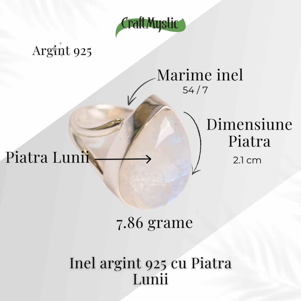 Inel cu Piatra Lunii si montura din Argint 925 – Intuitie Sporita si Echilibru Emotional [5]