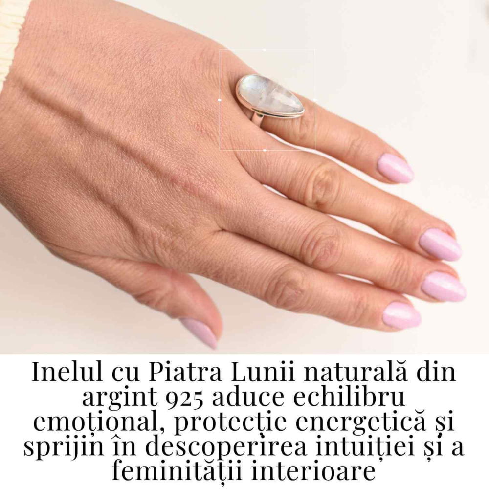 Inel cu Piatra Lunii si montura din Argint 925 – Intuitie Sporita si Echilibru Emotional [8]