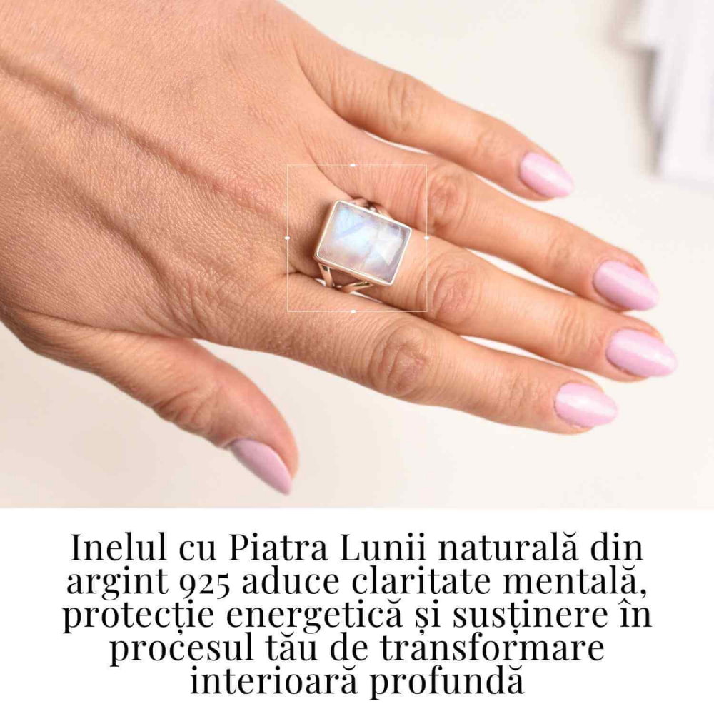 Inel din Argint 925 cu Piatra Lunii 7.07 gr Marime 57/8 – Echilibru emotional si intuitie amplificata [2]