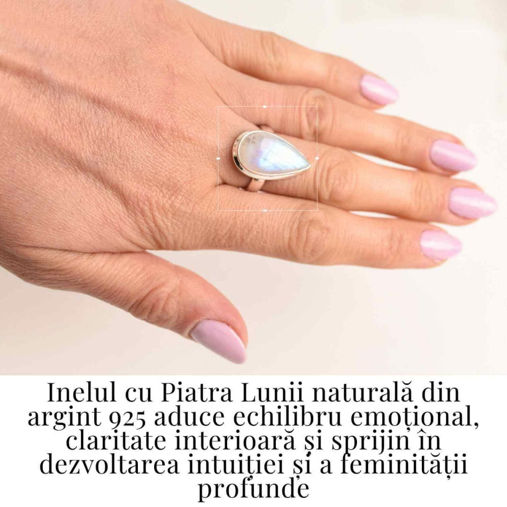 Inel cu Piatra Lunii si montura din Argint 925 – Intuitie Sporita si Echilibru Emotional [2]