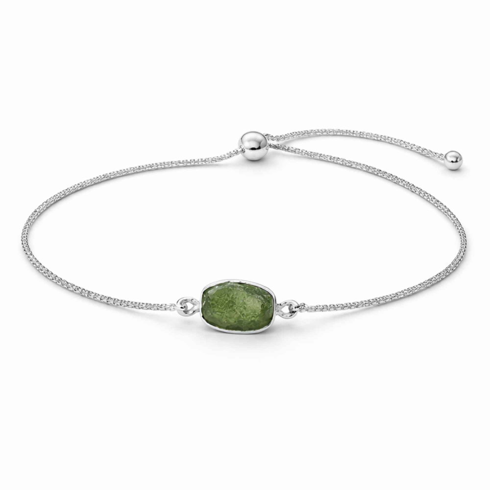 Bratara argint 925 cu Moldavit Dreptunghi Natural – Claritate si Energie Interioara [1]