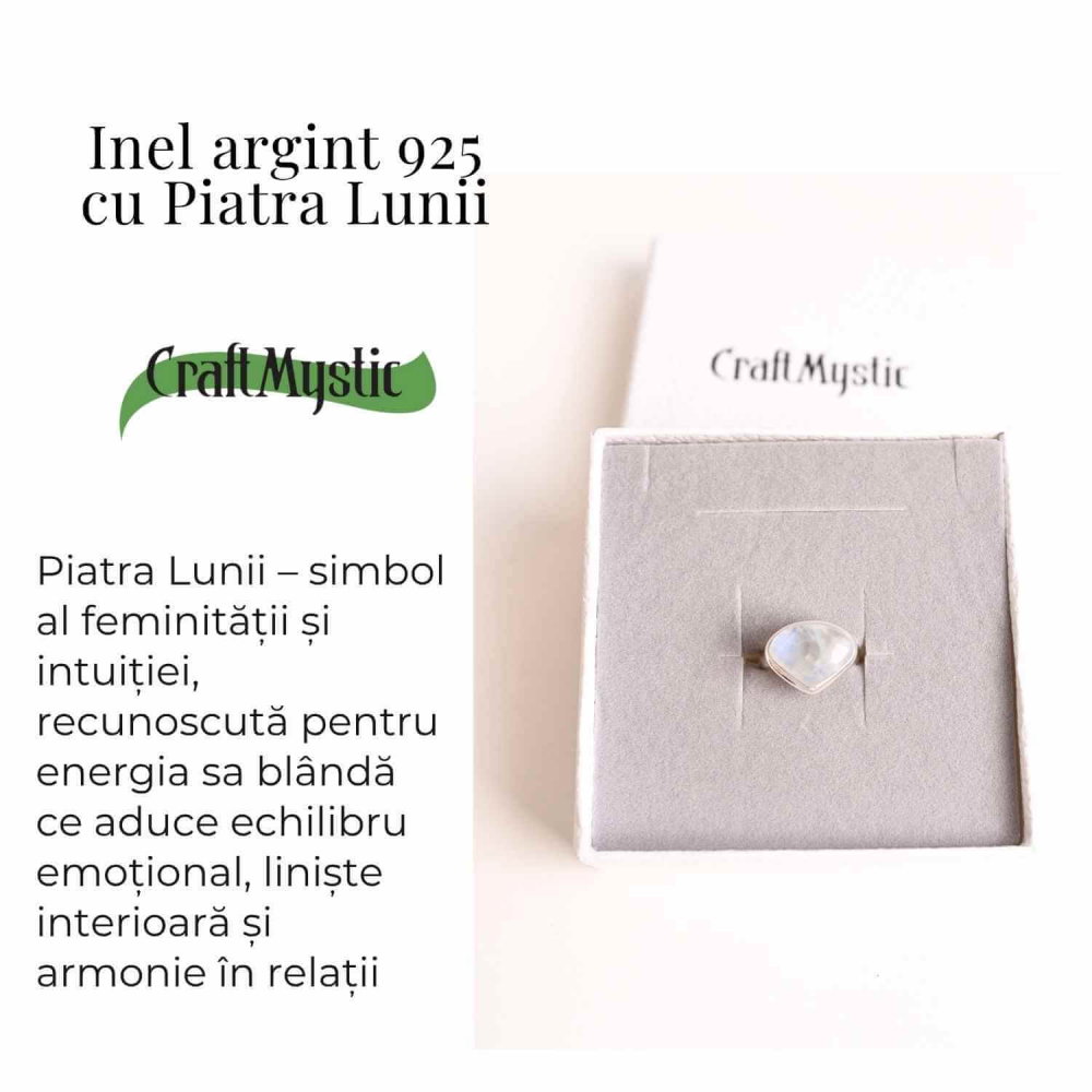 Inel din Argint 925 cu Piatra Lunii – Echilibru Emotional si Intuitie Amplificata [8]