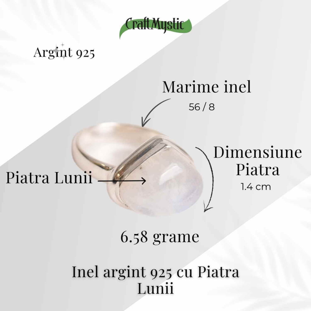 Inel din Argint 925 cu Piatra Lunii – Echilibru Emotional si Intuitie Amplificata [9]