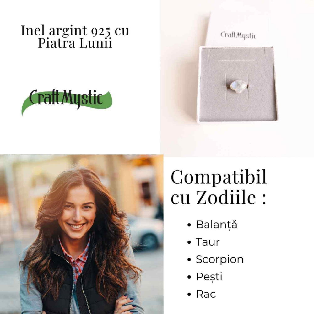 Inel din Argint 925 cu Piatra Lunii – Echilibru Emotional si Intuitie Amplificata [10]