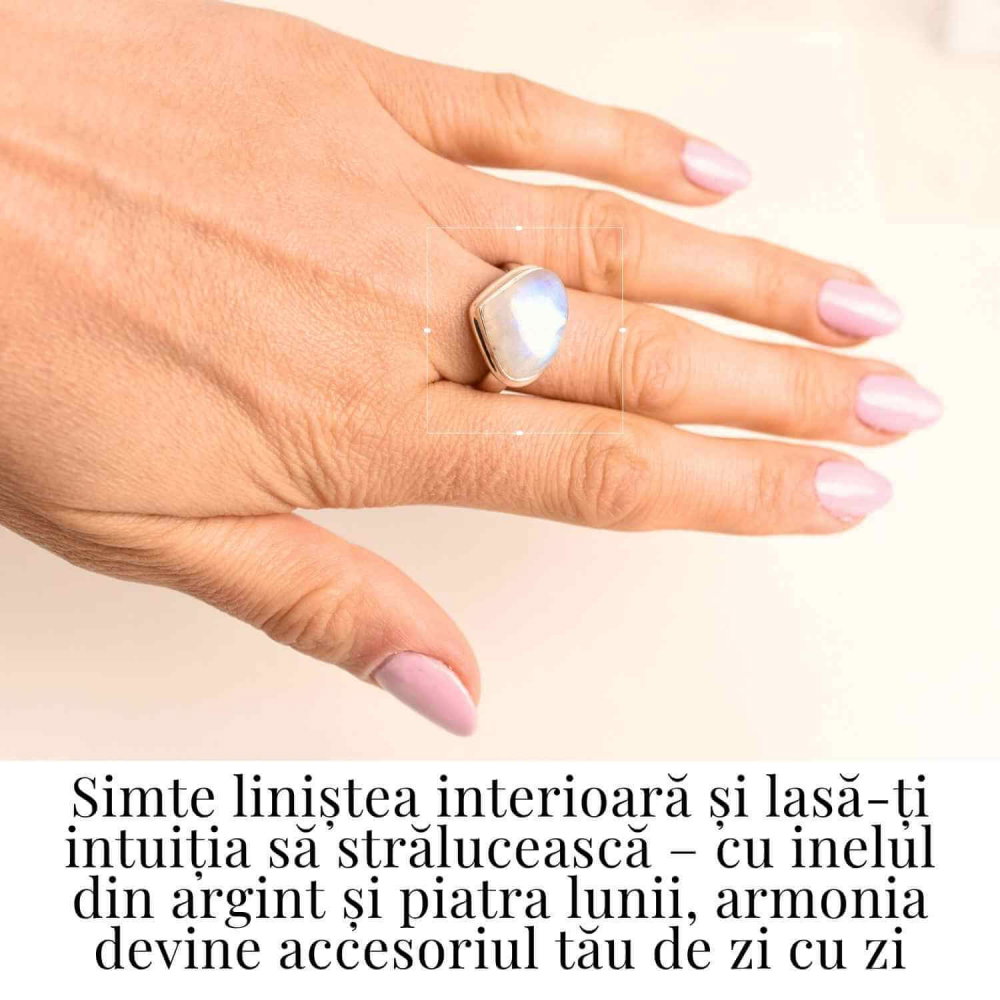Inel din Argint 925 cu Piatra Lunii – Echilibru Emotional si Intuitie Amplificata [7]
