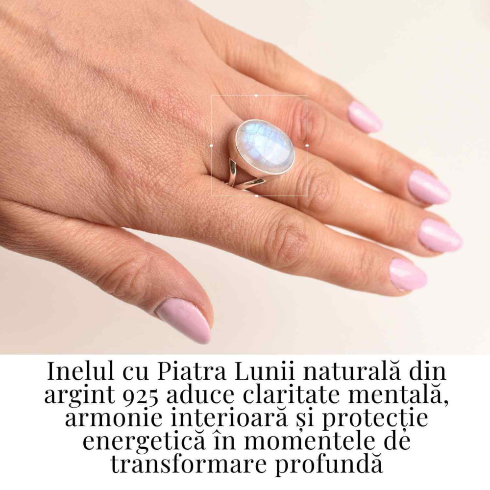 Inel din argint 925 elegant cu Piatra Lunii – Armonie emotionala si conexiune cu feminitatea [6]