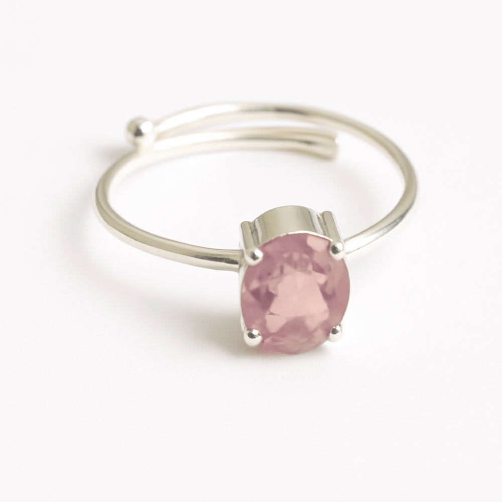 Inel din Argint 925 cu Cuart Roz – Iubire Interioara si Armonie Emotionala [1]