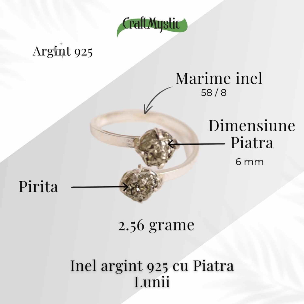 Inel Argint 925 cu Dublu Pirita – Protectie si Incredere Interioara [4]