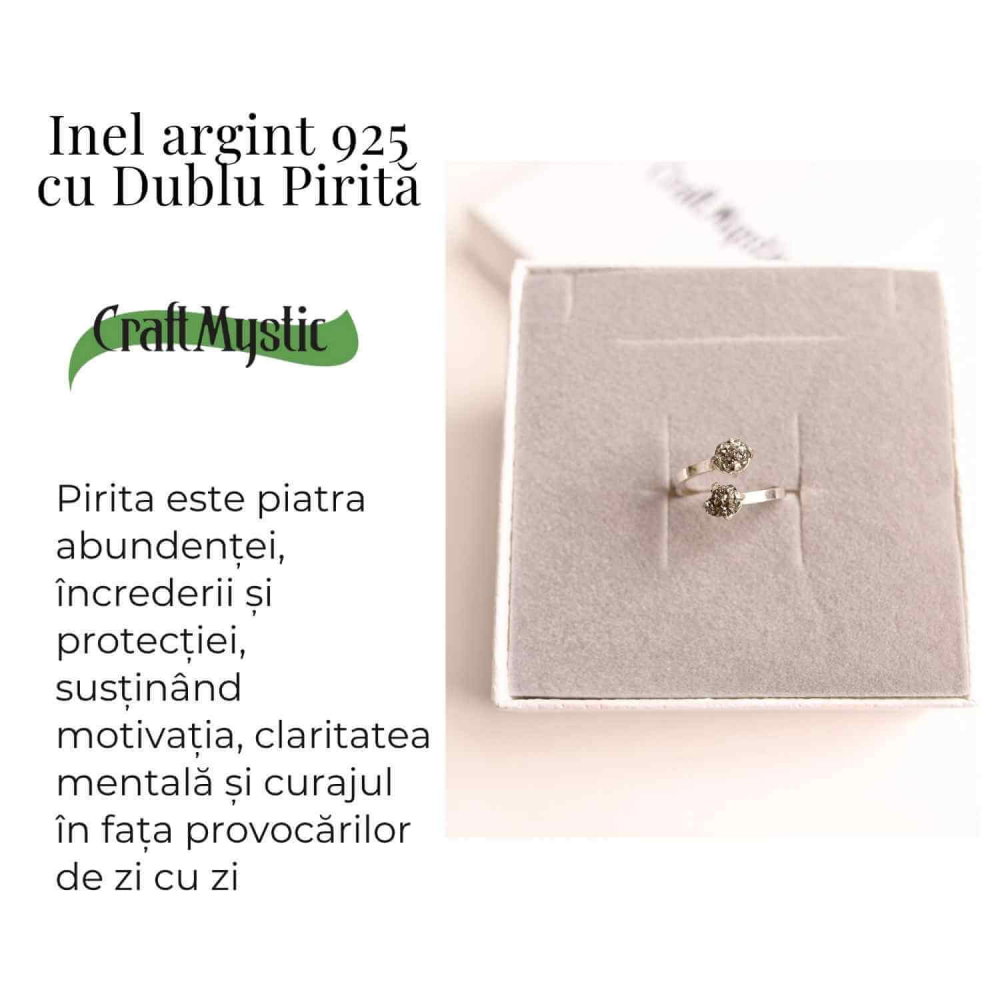 Inel Argint 925 cu Dublu Pirita – Protectie si Incredere Interioara [3]