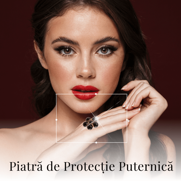 Inel ajustabil cu piatra naturala cluster Ametist [7]