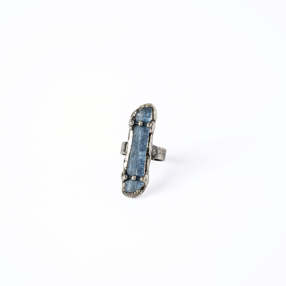 Inel Vintage din Kianit Albastru Natural – Claritate si Echilibru Interior [7]