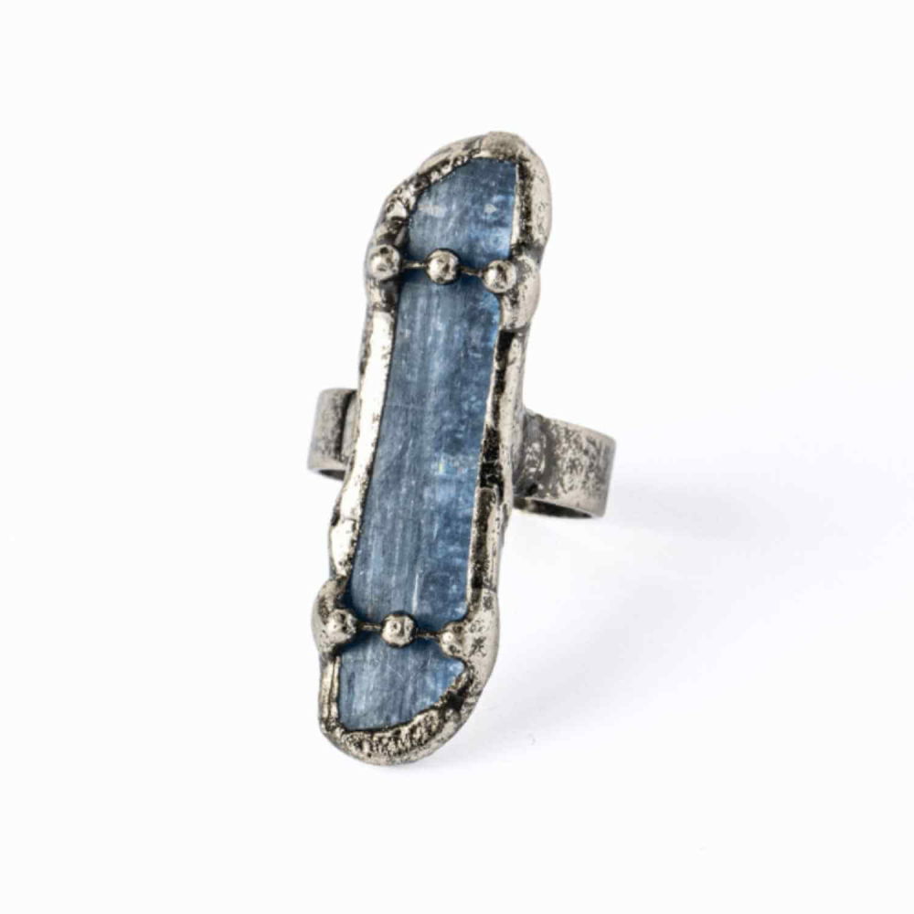 Inel Vintage din Kianit Albastru Natural – Claritate si Echilibru Interior [1]