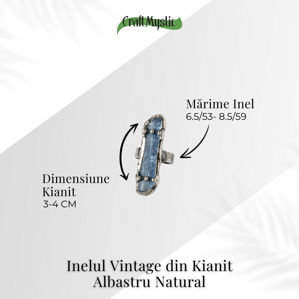 Inel Vintage din Kianit Albastru Natural – Claritate si Echilibru Interior [4]