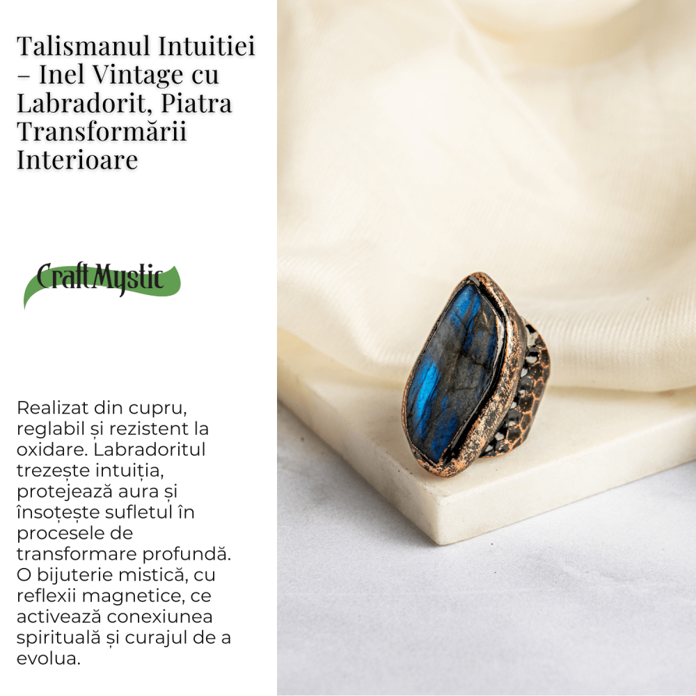 Talismanul Intuitiei – Inel Vintage cu Labradorit, Piatra Transformarii Interioare [3]