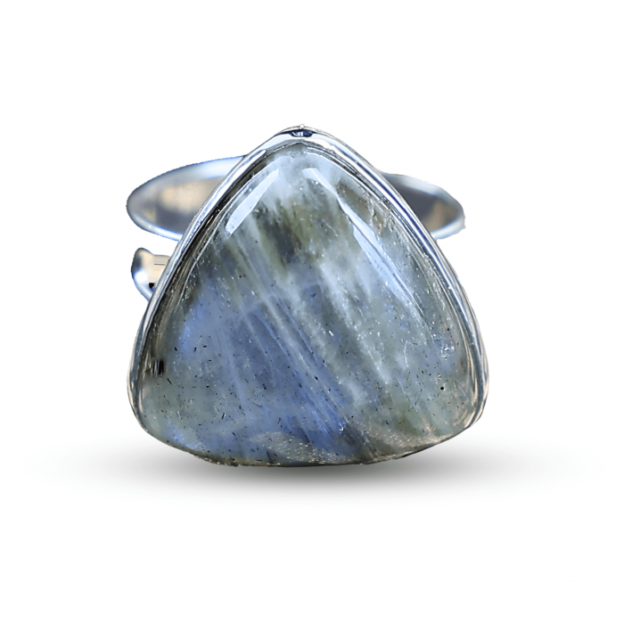 Inel ajustabil cu piInel Argintiu Reglabil cu Labradorit - Transformare si Protectie Spiritualaatra naturala cluster Ametist [1]