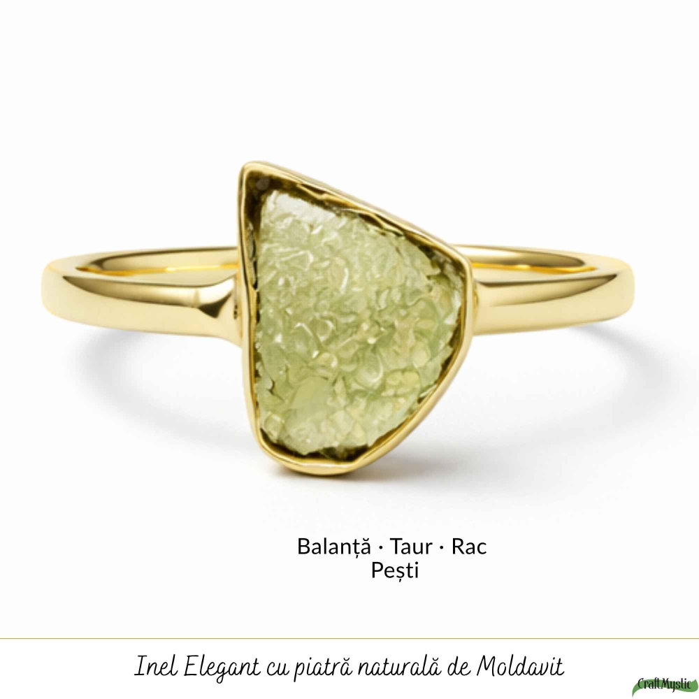 Inel moldavit brut neuniform placat cu aur de 18K , M6/51 – claritate si transformare interioara [5]