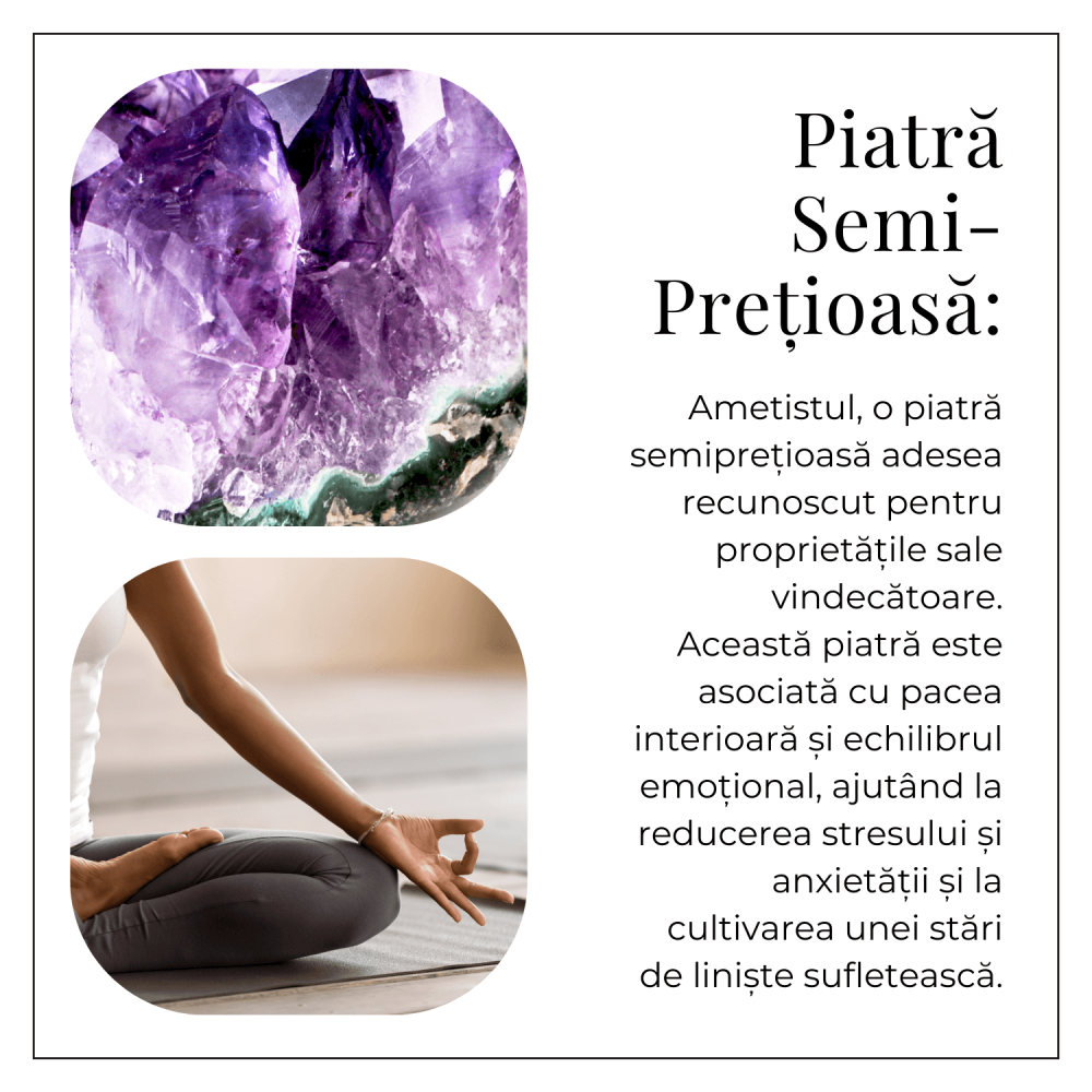 Inel Reglabil Vintage cu Ametist Natural – Claritate si Echilibru [9]