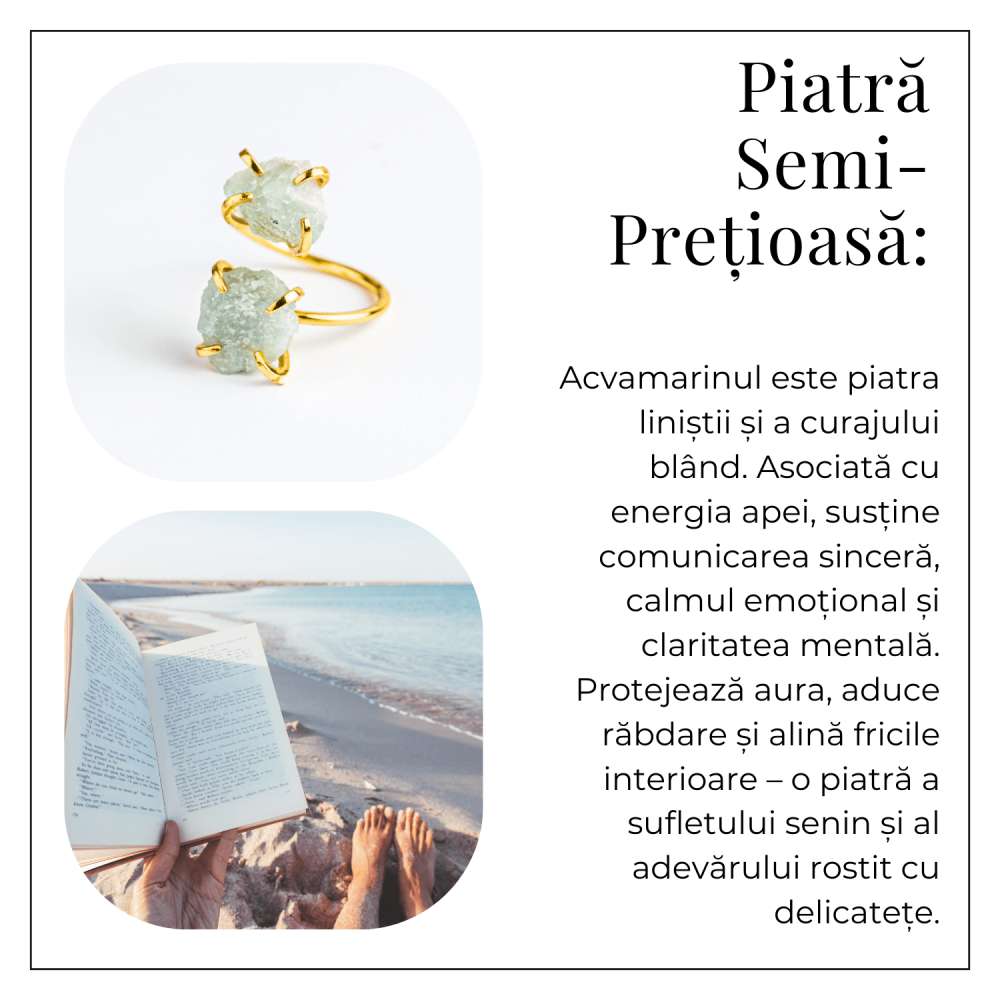 Claritate si Liniste – Inel cu Acvamarin, Piatra Rabdarii si Curajului [6]