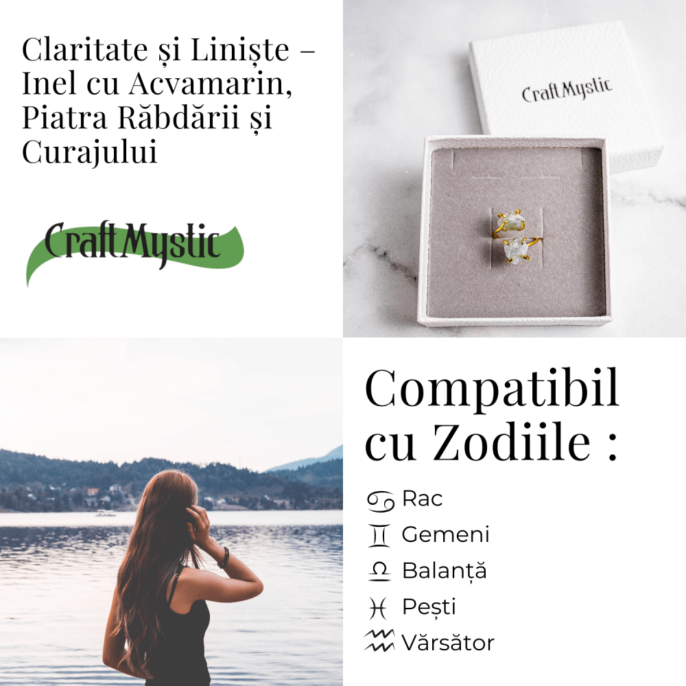 Claritate si Liniste – Inel cu Acvamarin, Piatra Rabdarii si Curajului [5]
