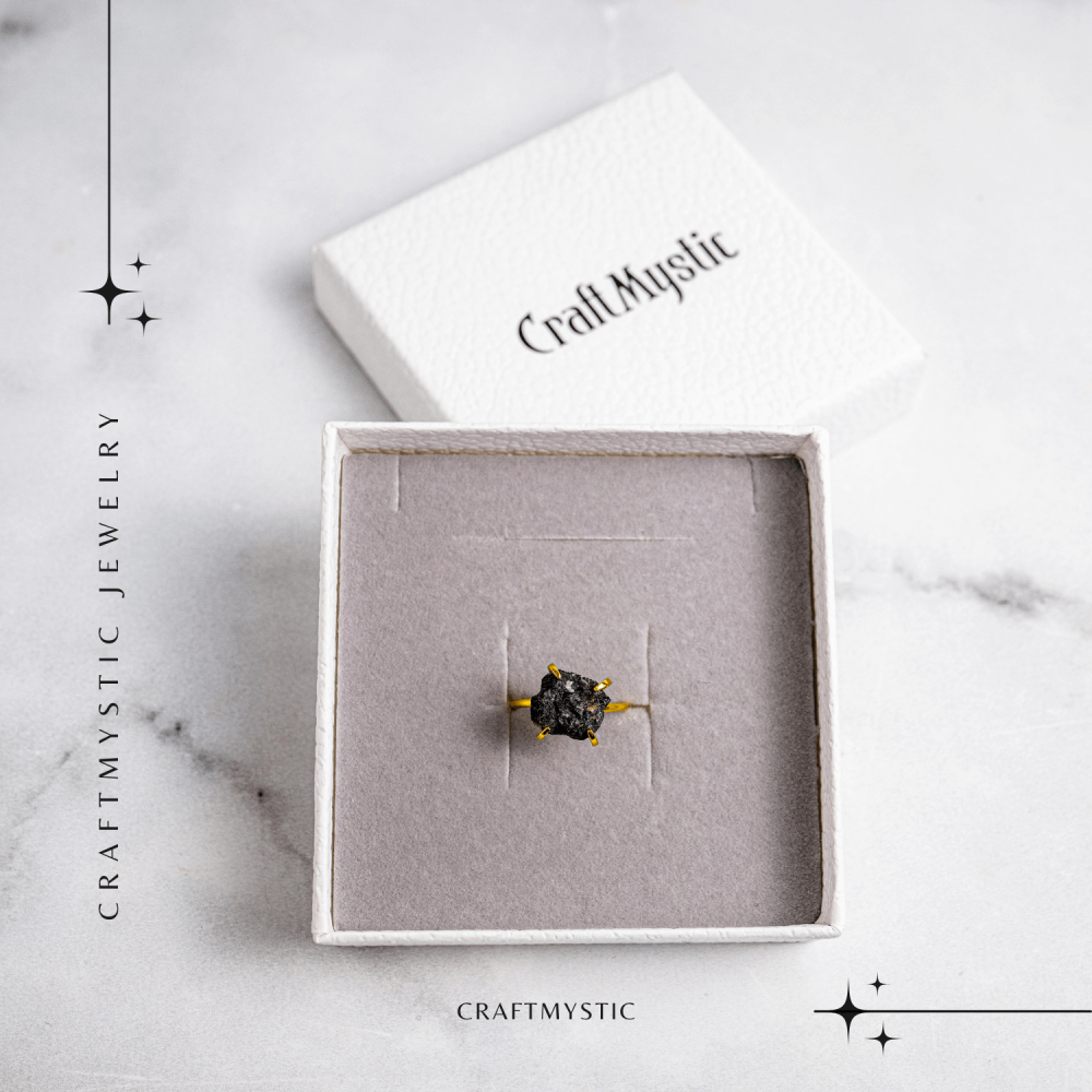 Scut energetic – Inel reglabil cu Turmalina Neagra pentru Protectie [8]