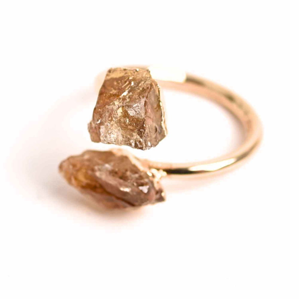 Inel reglabil cu dublu Citrin – Abundenta si energie pozitiva [8]