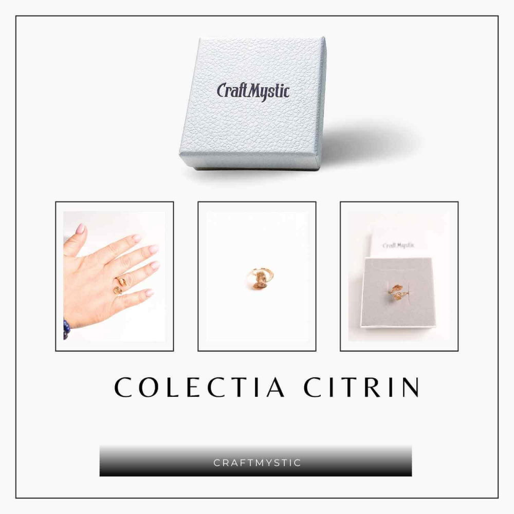 Inel reglabil cu dublu Citrin – Abundenta si energie pozitiva [7]