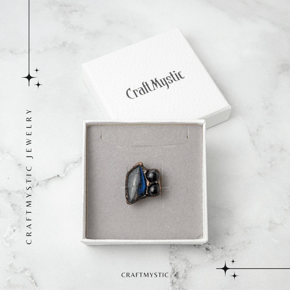 Inel Reglabil din Labradorit si Ametist Natural – Simbol al Intuitiei si Echilibrului Spiritual [8]