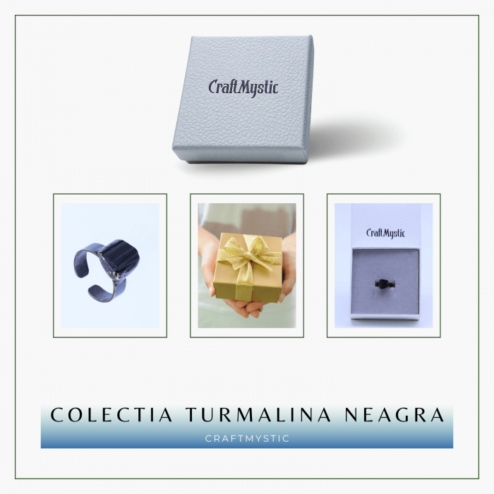 Inel vintage ajustabil cu Turmalina Neagra, pentru protectie si echilibru energetic [8]