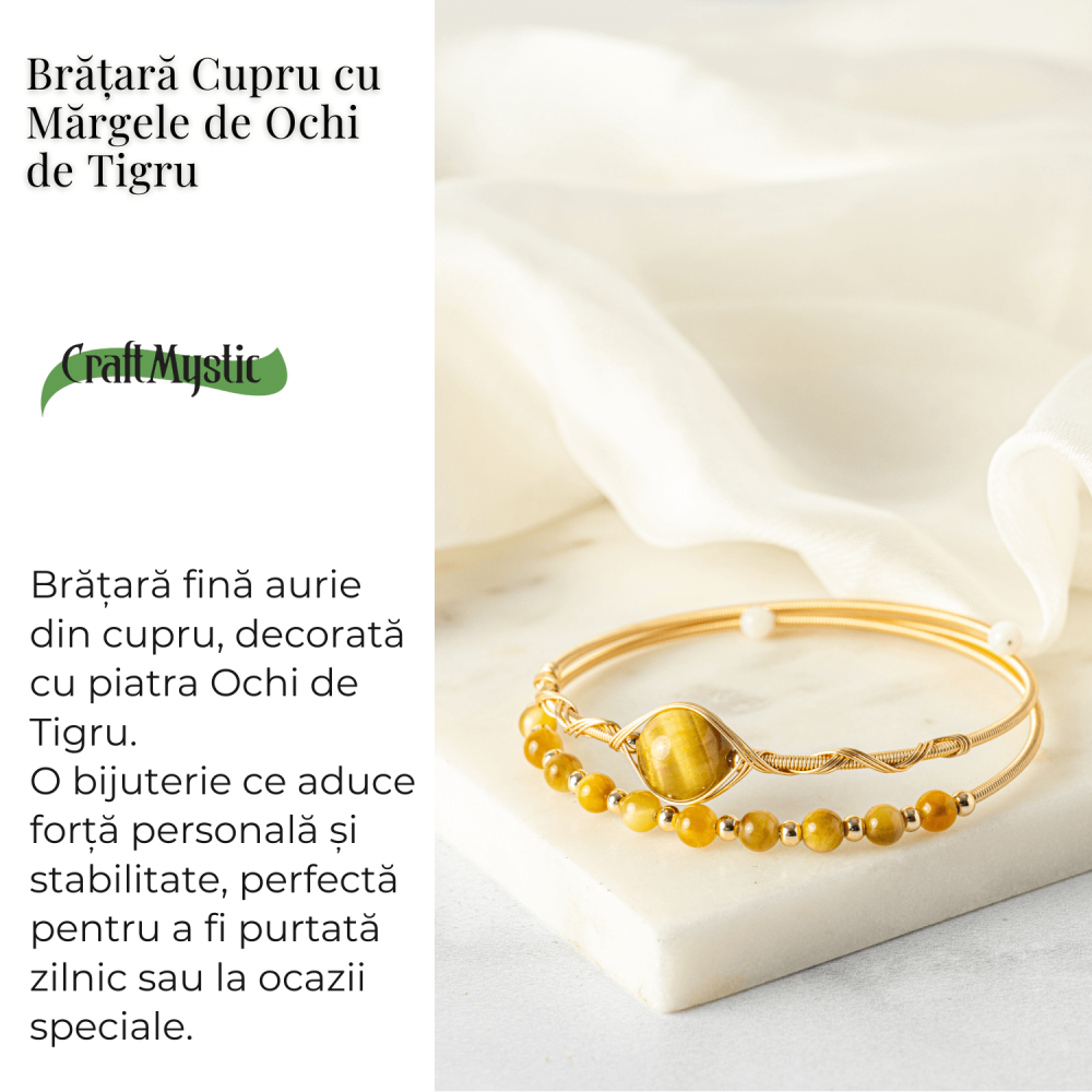 Putere si Protectie – Bratara din Ochi de Tigru auriu Natural [3]