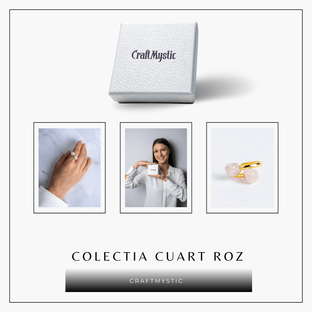 Inelul iubirii – Dublu Cuart roz natural pentru armonie si echilibru emotional [8]