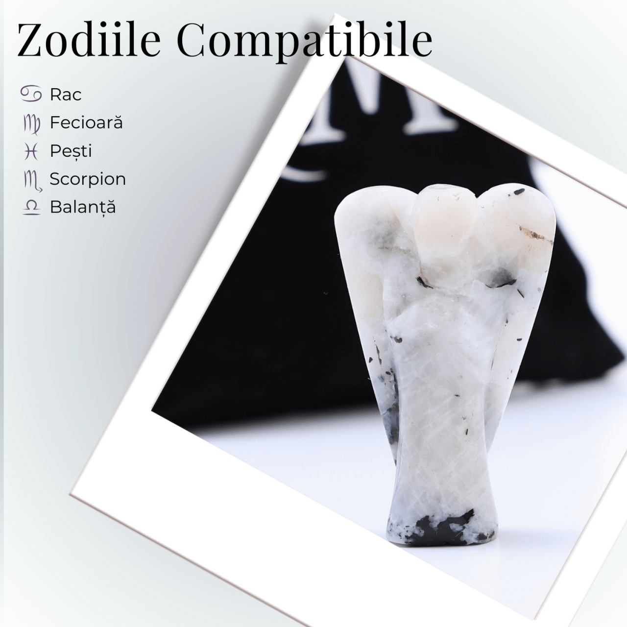 Figurina Inger 55mm din Piatra Lunii Curcubeu - Liniste si Armonie [5]