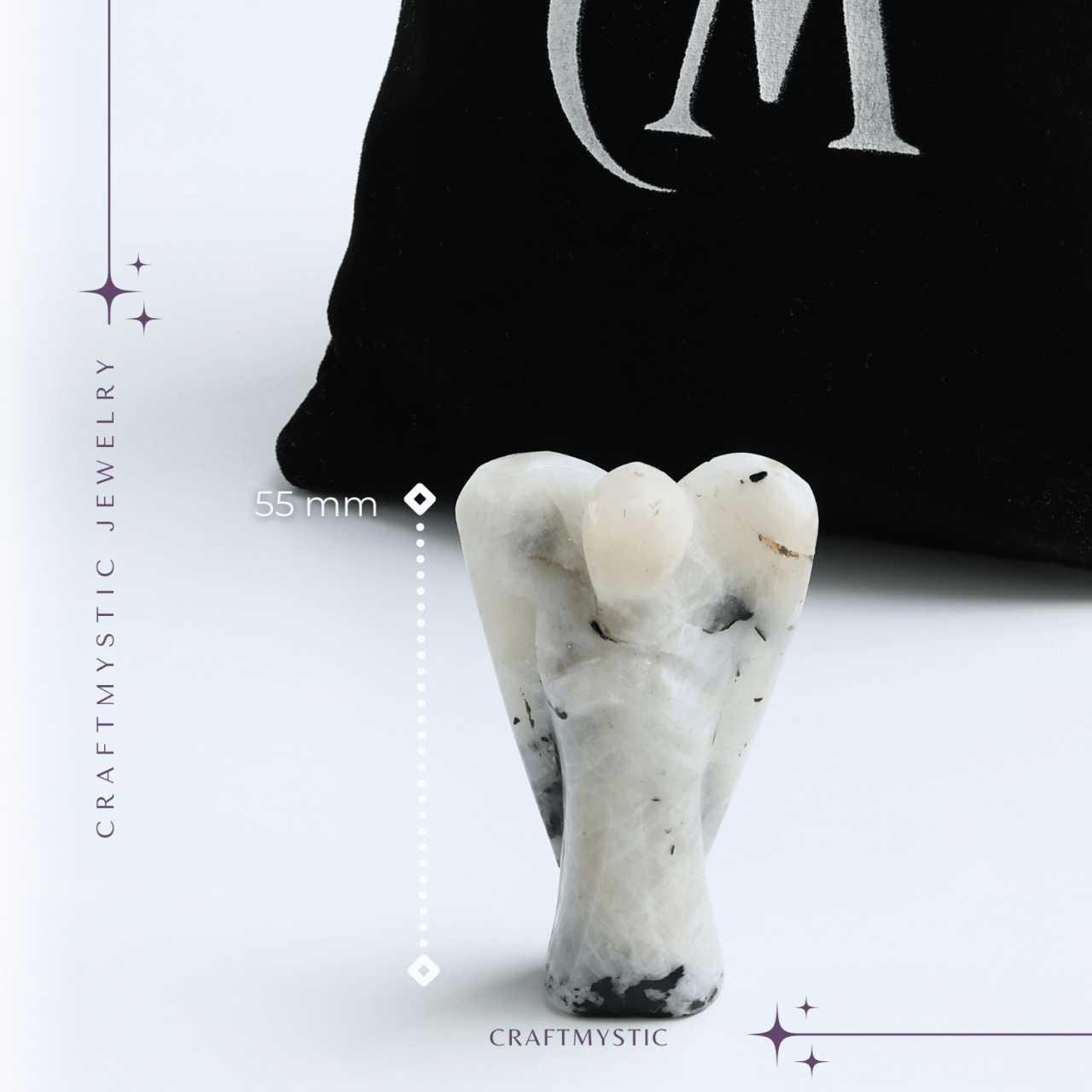 Figurina Inger 55mm din Piatra Lunii Curcubeu - Liniste si Armonie [2]