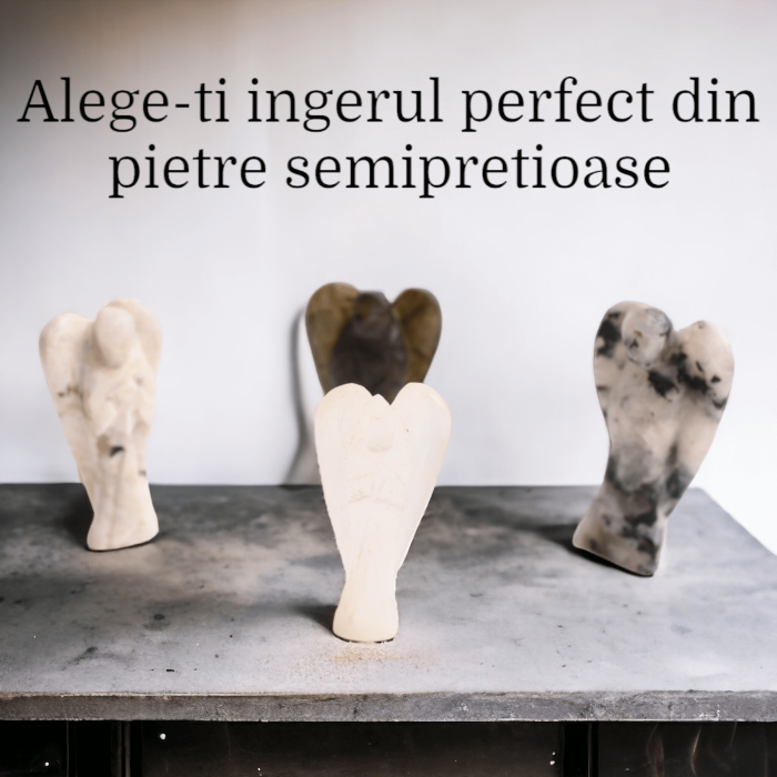 Inger de 55-60 mm Sculptat Manual din Piatra Naturala de Selenit-Protecție și Claritate Spirituală [5]