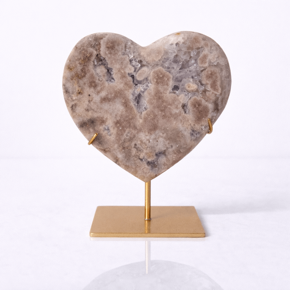 Geoda Inima din Agat cu Ametist Roz - obiect decorativ cu simbolistica blanda 0.6 kg [1]