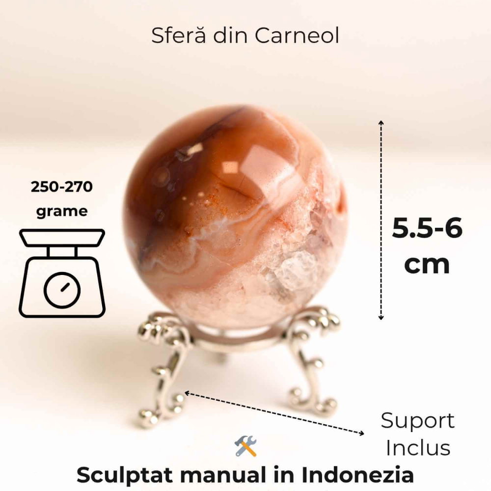 Sfera din Carneol – Curaj, Vitalitate si Echilibru [2]