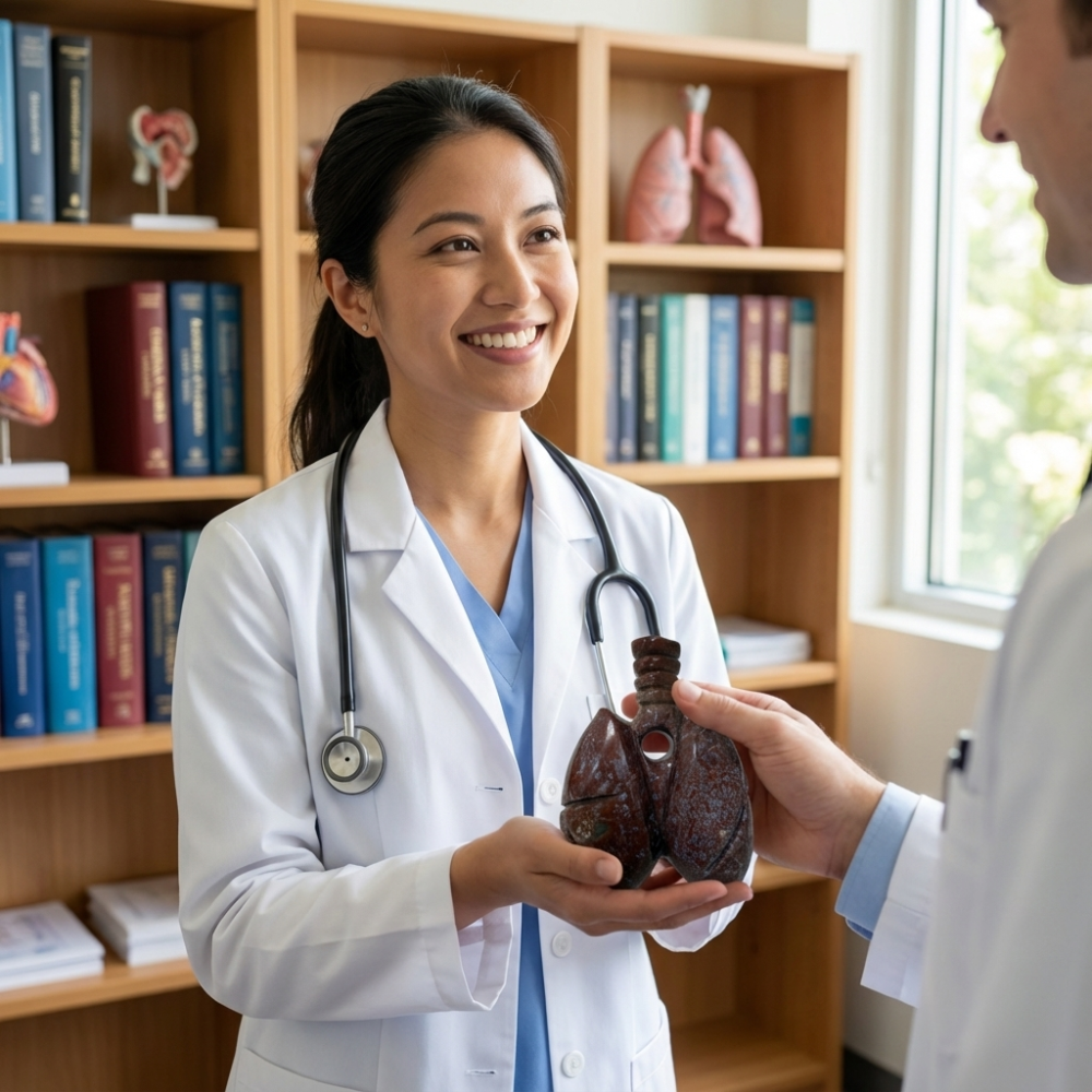 Sculptura Plaman din Jasp Breciat – Piatra Naturala Sculpata Manual (9x7 cm) [4]