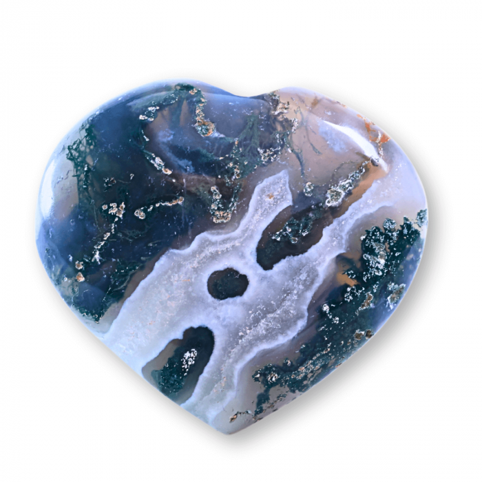 Inimioara din Agat Muschi 50-55mm - Armonie si Vindecare [1]