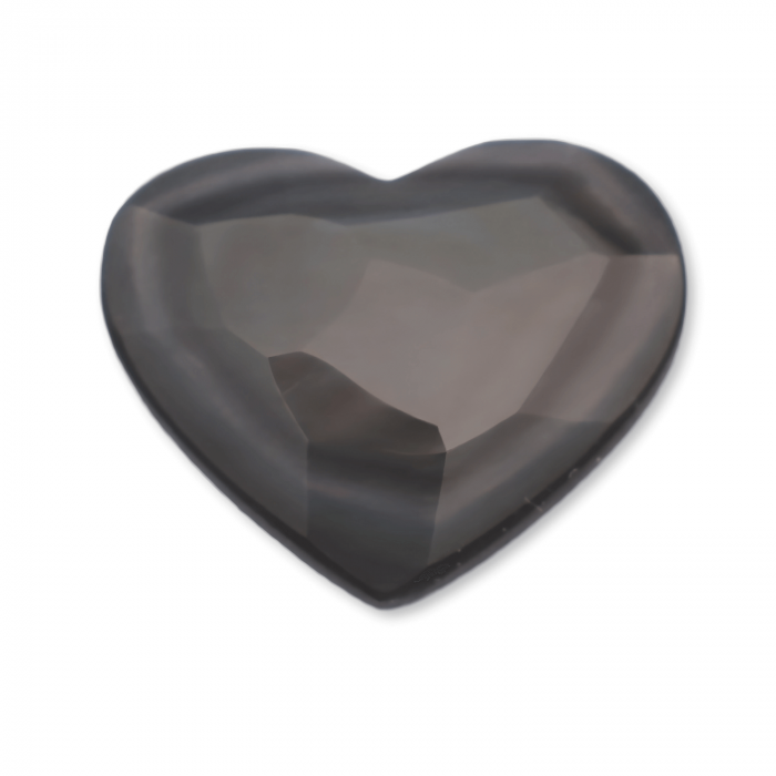 Inimioara Decorativa 30 mm din Obsidian Negru Curcubeu Fatetat Mexican [1]