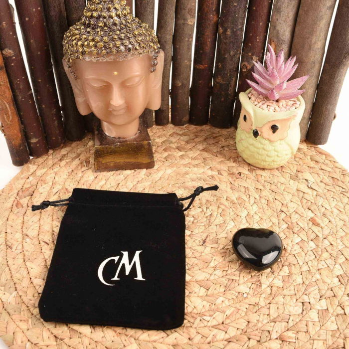 Inimioara cristal Obsidian Negru 4 cm - pentru protectie, stabilitate si armonie [4]