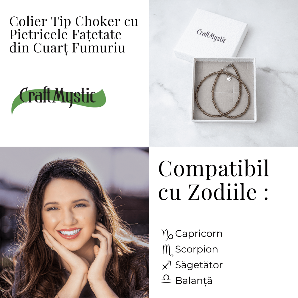 Colier cu Cuart Fumuriu Fatetat – Protectie, Claritate si Echilibru Emotional [4]