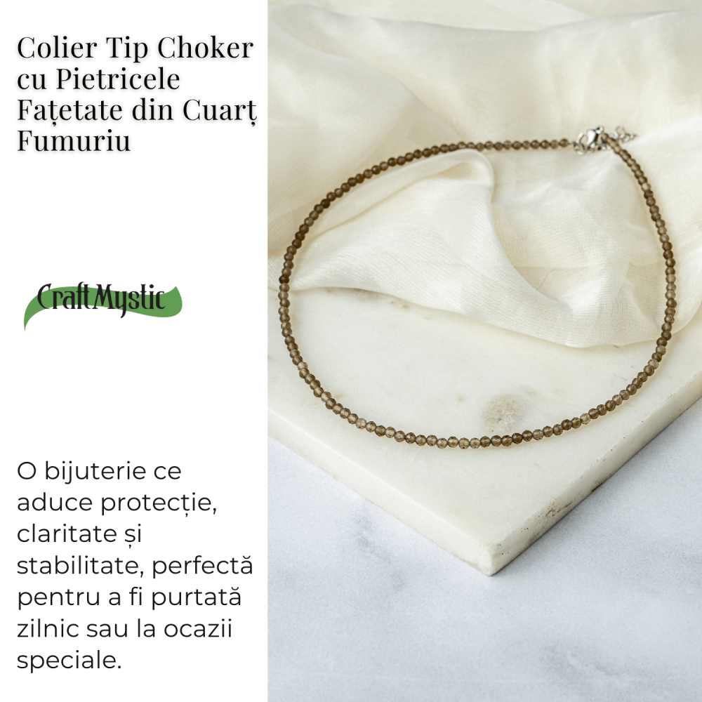 Colier cu Cuart Fumuriu Fatetat – Protectie, Claritate si Echilibru Emotional [3]