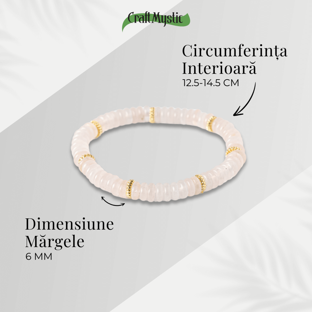 Iubire si Armonie – Bratara din Cuart Roz Natural [4]